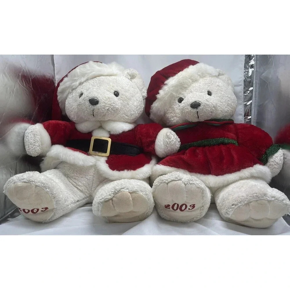 Dan Dee Snowflake Girl Boy Teddy Bear Christmas 2003 Plush 18” Stuffed Animal